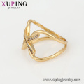 14976 Modeschmuck elegante 18 Karat Gold Fingerring, Kupferlegierung Zirkon Ringe für Mädchen